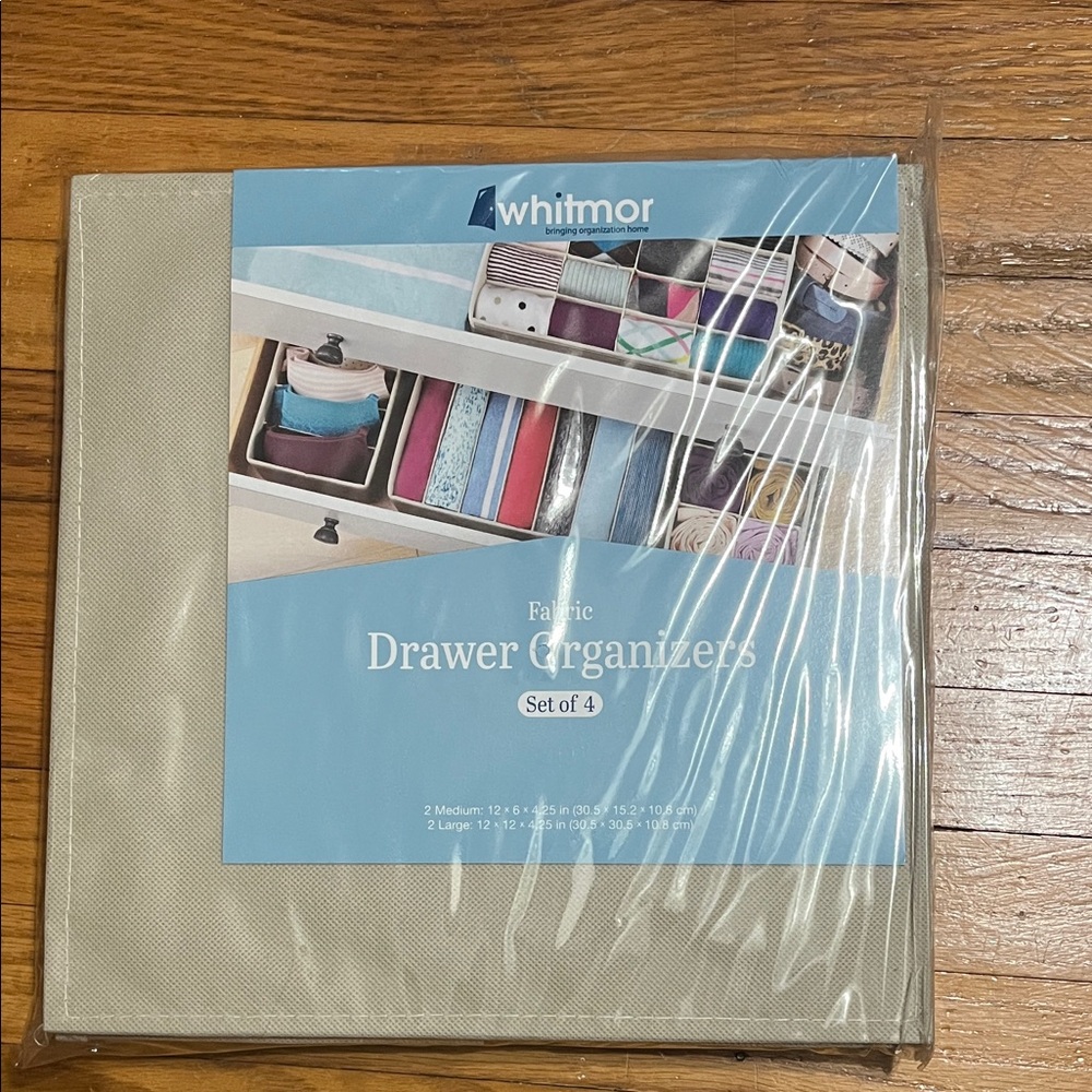 WHIT Tan Fabric Drawer Organizers Set of 4